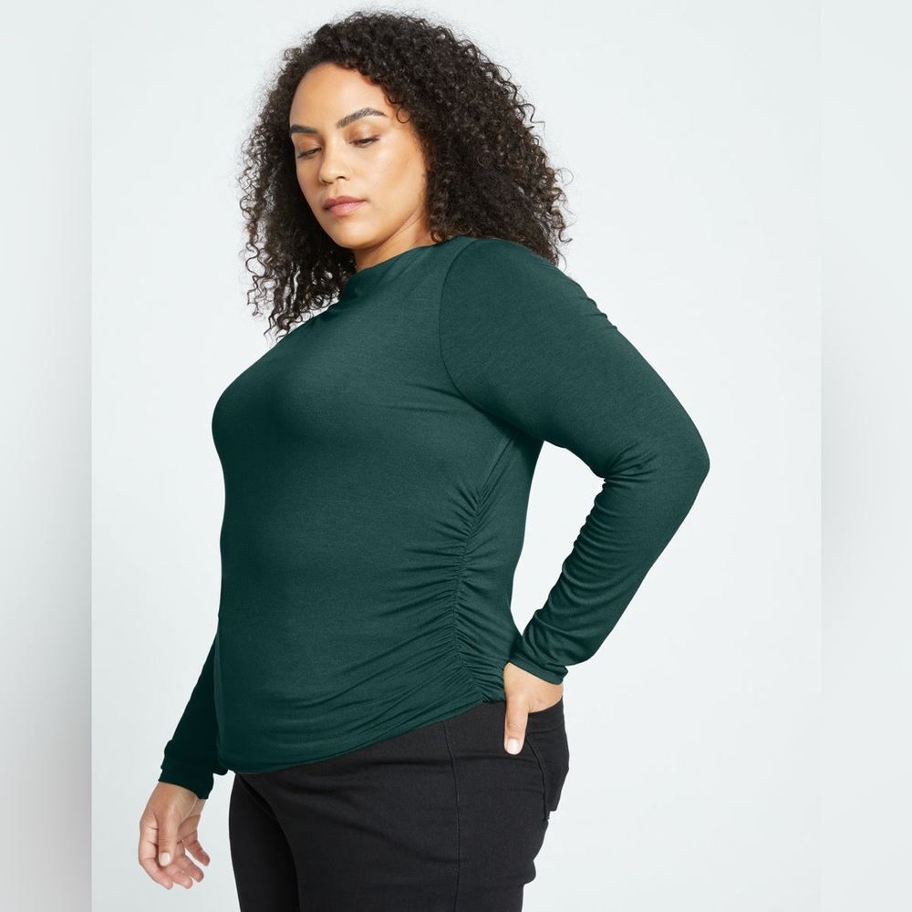 NWT Universal Standard Louise Liquid Jersey  Top in Forrest Green Medium 18 - 20